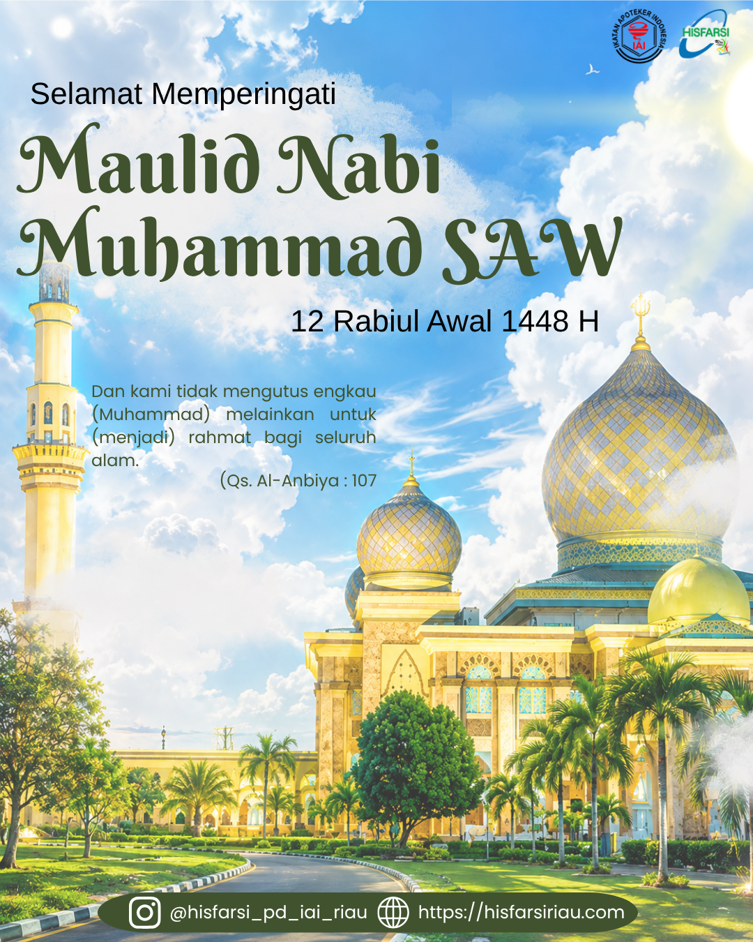 Selamat Memperingati Maulid Nabi Muhammad SAW 1448 H